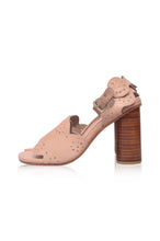 Sakura Block Heel Leather Sandals (Sz. 7 & 9) by ELF / Buddify