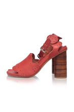 Sakura Block Heel Leather Sandals (Sz. 7 & 9) by ELF / Buddify