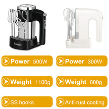 Food Mixer Electric Cuisine Kitchen Blender With Dough Hooks Chrome Egg Beater Hand Mixer Machine For Sweets Bakery Sonifer by SONIFER