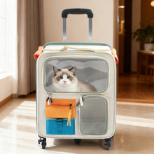 Cats Travel Bag Portable Out Pet Trolley Suitcase Universal Small Dogs Bag Cat Backpack Travel Walking and Camping