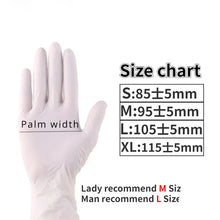100PCS White Nitrile Gloves Waterproof Oil Resistant Thickened Nitrile Gloves Kitchen Hair Dye Tattoo Household Cleaning Tools by fashioncafee.com