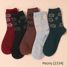 Ladieswear Socks Female Spring & Fall Cotton Mid-Calf Length Socks Fall and Winter Middle-Aged and Elderly Grandma Socks Loose Mouth Pure Color All Year Round Long Tube Women's Socks by fashioncafee.com