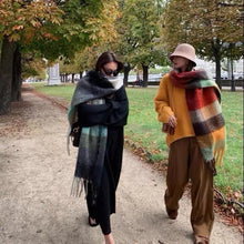 NEW Luxury Winter Thick Warm Scarf Women Cashmere Shawl and Wraps Pashmina Neckerchief Bufanda Female Long Tessel Echarpe 2023 by RUNMEIFA