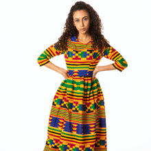 Akuba Maxi African Print Kente Dress