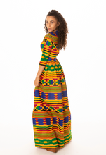 Akuba Maxi African Print Kente Dress