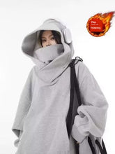 American High Street Mechanical Style Outwear Social Fear Turtleneck Hooded Sweatshirt Men and Women Loose Tops 2024 Hooded Thin by Saif