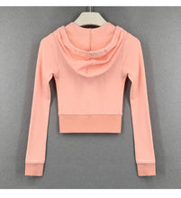 Short Hoodies Women Solid Sweatshirt Tracksuit Long Sleeve Female Crop Top 2022 Fashion Harajuku Casual Zipper Up Hoodies Jacket by DSers Drop shipping