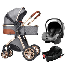 Luxury Portable Travel Pram 3 in 1 Baby Stroller High Landscape Baby Pushchair Baby Travel Stroller Newborn Stroller by fashioncafee.com