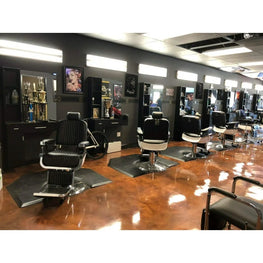 Barber Chair, Heavy Duty Retro Design, Multifunctional Hydraulic Reclining, Height Adjustable, 360 Degree Swivel, Salon Chair by fashioncafee.com