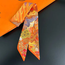 2023 Women Scarf Luxury Design Animal Silk Scarf Fashion Hair Headband Foulard Skinny Bag Scarves Neckerchief Skinny by RUNMEIFA