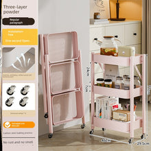 Japanese Trolley Rack Floor Kitchen Bathroom Movable Baby Products Bedroom Bedside Snack Rack Carbon Steel by fashioncafee.com