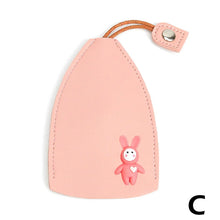 Cute Pull Out Key Case Cartoon Animals Rabbit Cat PU Leather Key Wallets Housekeepers Car Key Holder Case Leather Keychain Pouch by fashioncafee.com