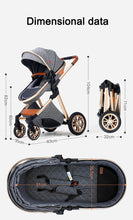 Luxury Portable Travel Pram 3 in 1 Baby Stroller High Landscape Baby Pushchair Baby Travel Stroller Newborn Stroller by fashioncafee.com