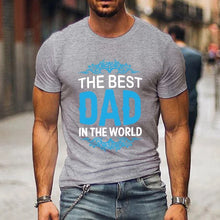 Hot The Best Dad In The World Father's Day T-Shirt - Graphic Short Sleeve Men's Tee by Zopi
