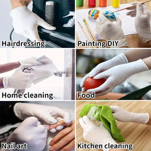 20/50/100PCS Disposable White Nitrile Gloves Household Cleaning Gloves Kitchen Cooking Tattoo Pet Tools Waterproof Latex Free by fashioncafee.com / Dsers