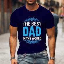 Hot The Best Dad In The World Father's Day T-Shirt - Graphic Short Sleeve Men's Tee by Zopi