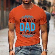 Hot The Best Dad In The World Father's Day T-Shirt - Graphic Short Sleeve Men's Tee by Zopi