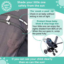 SnoozeShade Plus Extra (6m+) Universal Pushchair & Buggy Sunshade Blocks 99% of UV & Aids Baby Naps by SnoozeShade