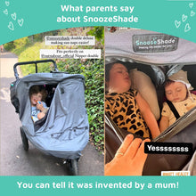 SnoozeShade Twin Deluxe Double Buggy Sun and Sleep Shade Blocks UV Rays Suitable from Birth by SnoozeShade