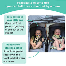 SnoozeShade Twin Deluxe Double Buggy Sun and Sleep Shade Blocks UV Rays Suitable from Birth by SnoozeShade