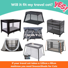 Travel Cot Blackout Canopy Air Permeable Mesh Blocks 94 Percent Of Light by SnoozeShade / Buddify