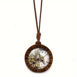 Steampunk Wooden Boho Pendant Necklace by Infinite Steampunk / Buddify