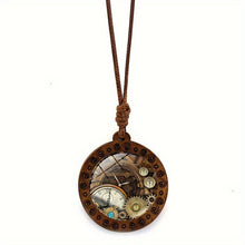 Steampunk Wooden Boho Pendant Necklace by Infinite Steampunk / Buddify