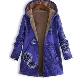 Winter Retro Hooded Cashmere Jacket for Women by ZenDrop Shipping