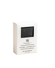 TEA TREE + LAVENDER WITH ACTIVATED CHARCOAL SOAP by Earth Elements Soapworks