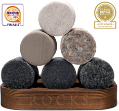 The Original Rocks ( Granite Stones used to perfectly cool fine Spirits ) by R.O.C.K.S. Whiskey Chilling Stones / Buddify