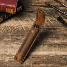 Vintage Leather Hard Fountain Pen Case by Infinite Steampunk / Buddify