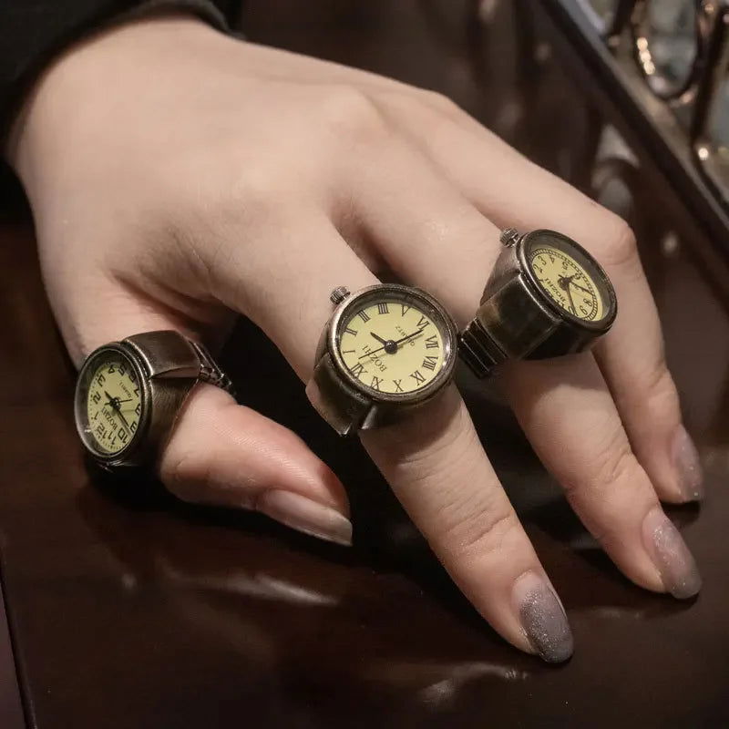 Vintage Punk Quartz Watch Rings by Infinite Steampunk / Buddify