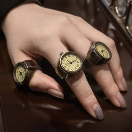 Vintage Punk Quartz Watch Rings by Infinite Steampunk / Buddify