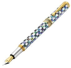 Maestro® Jubilee Classic of The Ocean Fountain Pen (Fine Nib) - Paua Abalone & Oceanic White Mother of Pearl, 18K Gold Plated
