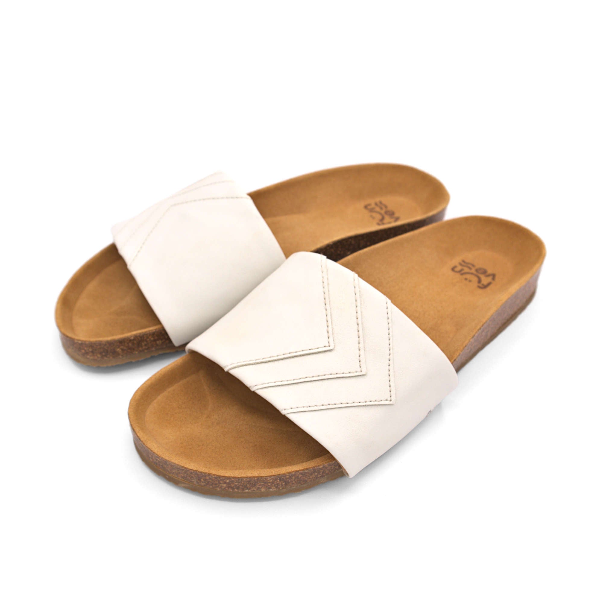 'YANG' - Weiße Sandalen, monochrom / einfarbig - vegan by Fünve / Buddify