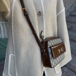 Luxurious Faux Cashmere Splice Overcoat With Scarf by ZenDrop Shipping