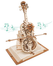 Robotime ROKR Magic Cello Mechanical Music Box Moveable Stem Funny Creative Toys For Child Girls 3D Wooden Puzzle AMK63 by Robotime