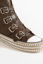 Beast Fashion Multi-Buckle Straps Studded Platform Sneakers by Trendsi