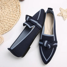 Bow Contrast Trim Point Toe Loafers Women shoes by Trendsi