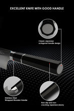 Kegani 8 Inch Japanese Kiritsuke Chef Knife, Japanese 67 Layers VG-10 Damascus Knife, Ebony FullTang Handle Natural Texture Japanese Knife Sushi Knife Gyuto Knife by Kagani Brands