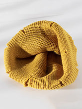 Distressed Cuffed Knit Hat by Trendsi