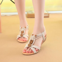 Korean Style Ladies Flat Wedge Sandals by CJ dropshipping