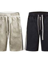 Men's Drawstring Shorts with Side Stripes by Trendsi
