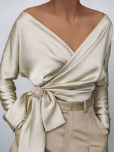 Surplice Long Sleeve Blouse by Trendsi