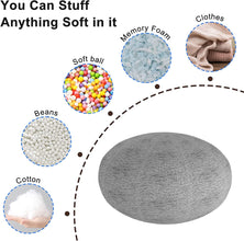 Bean Bag Chair Coverit Was Only A Cover, Not A Full Bean Bag Chair Cushion, Big Round Soft Fluffy PV Velvet Sofa Bed Cover, Living Room Furniture, Lazy Sofa Bed Cover,5ft Light Grey by fashioncafee.com