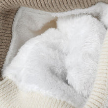 Color Block Knit Hat with Pom-pom by Trendsi