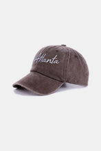 Zenana Washed ATLANTA Embroidered Baseball Cap by Trendsi