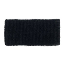 Black Ribbed Alpaca Ear Warmer by The Groovalution / Buddify