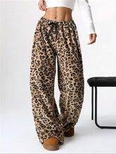 Leopard Wide Leg Plush Pants by Trendsi