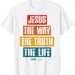 Christian T Shirt Women Men Kids The Way Truth by Dropship man